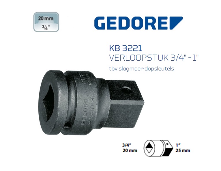 Gedore KB 3221 Verloopstuk | dkmtools