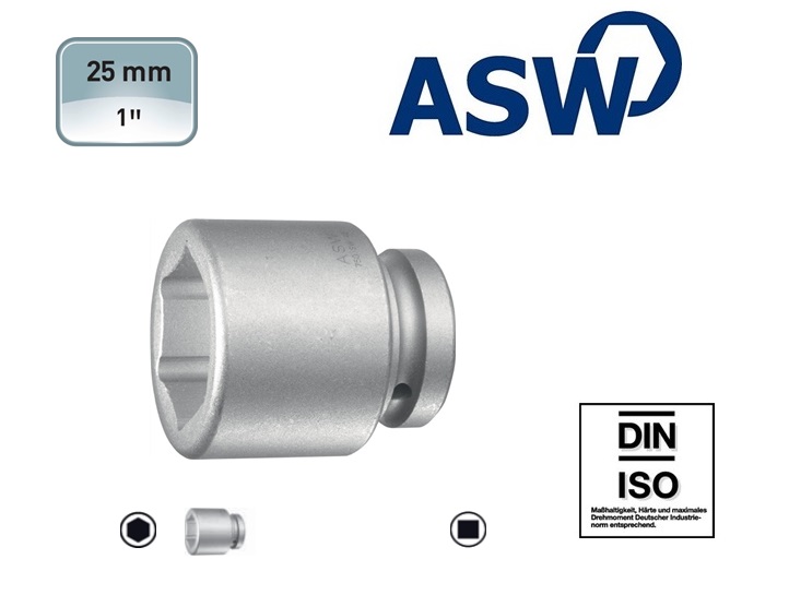 ASW Krachtdopsleutel 6-kant 25 mm | dkmtools