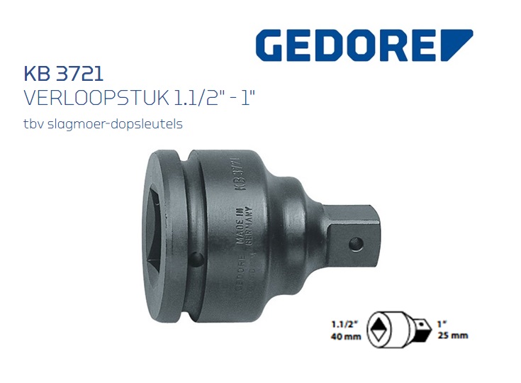 Gedore KB 3721 Verloopstuk | dkmtools