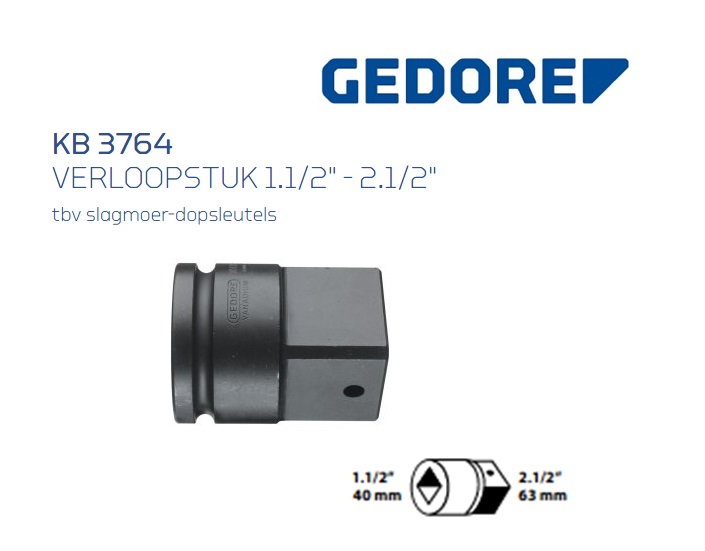 Gedore KB 3764 Verloopstuk | dkmtools