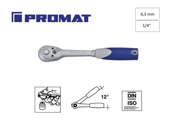 Omschakelbare ratel 6.3mm Promat | dkmtools