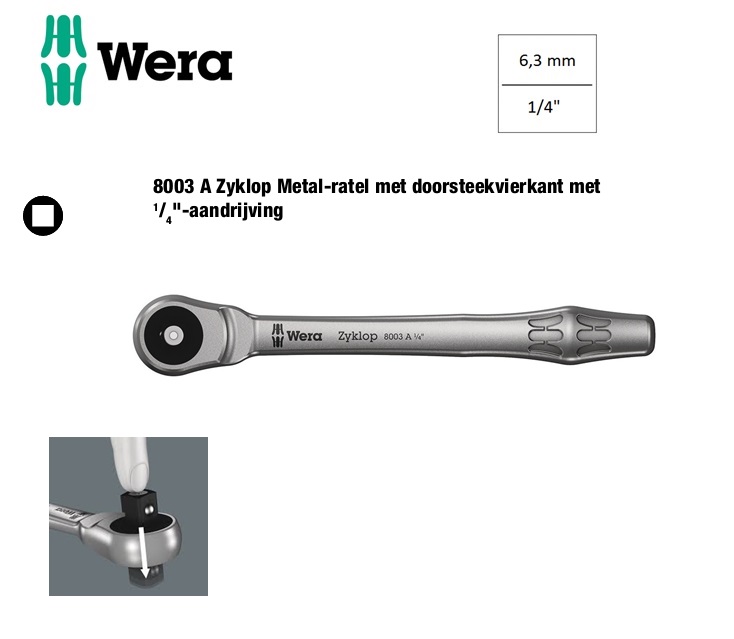 Wera 8003 A Zyklop Metal-ratel | dkmtools