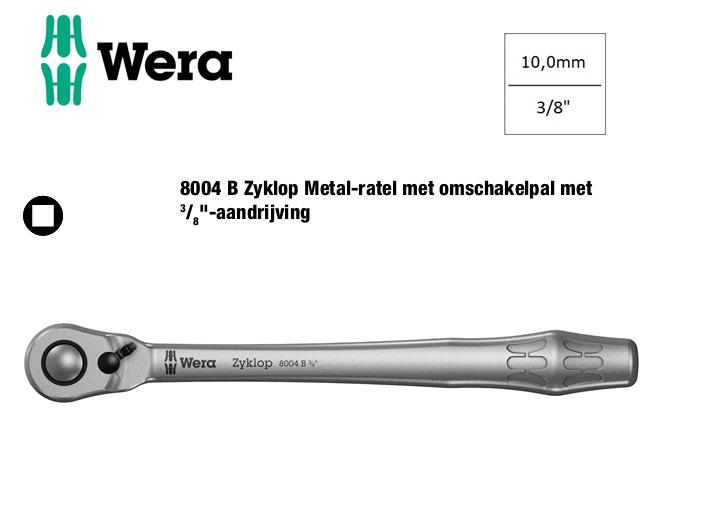 Wera 8004 B Zyklop Metal-Omschakelbare ratel | dkmtools