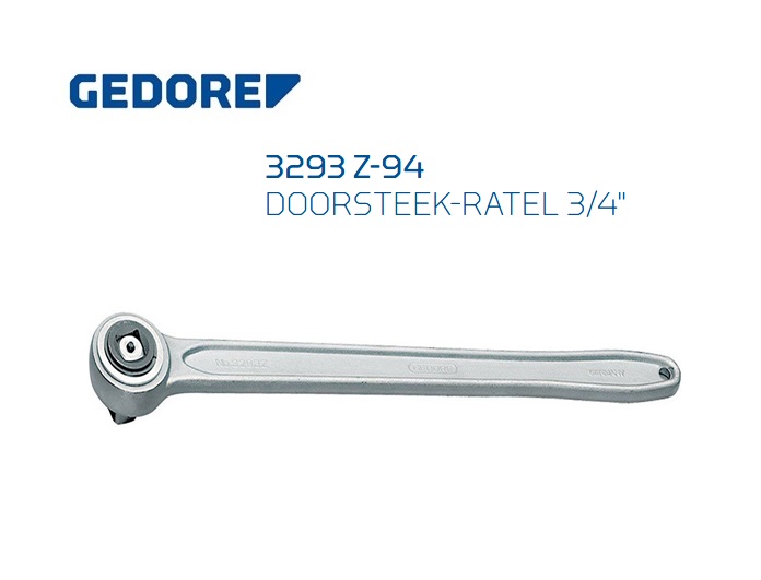 Gedore 3293 Z-94 Doorsteekratel 20.0mm | dkmtools