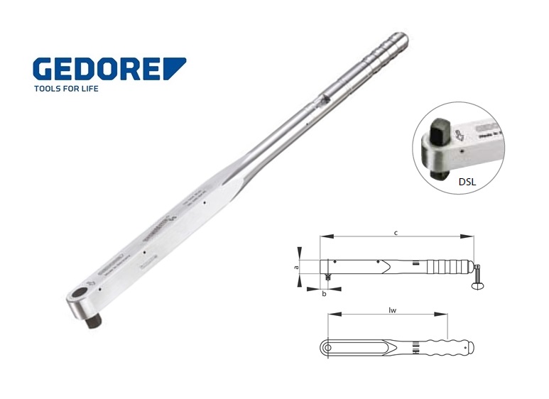 Gedore 8579.Momentsleutel DREMOMETER 110 550Nm DSL | dkmtools