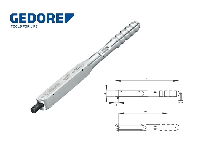 Gedore 8461.Momentsleutel DREMOMETER BZ 25 120 Nm | dkmtools