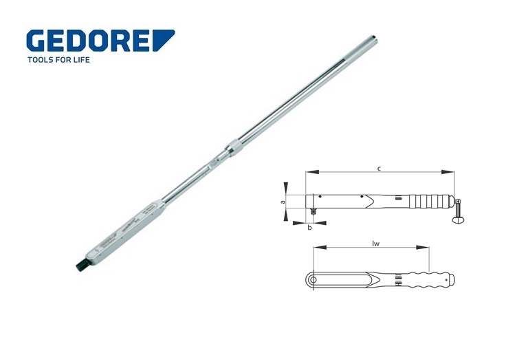 Gedore 8471.Momentsleutel DREMOMETER DXZ 520 1000N | dkmtools