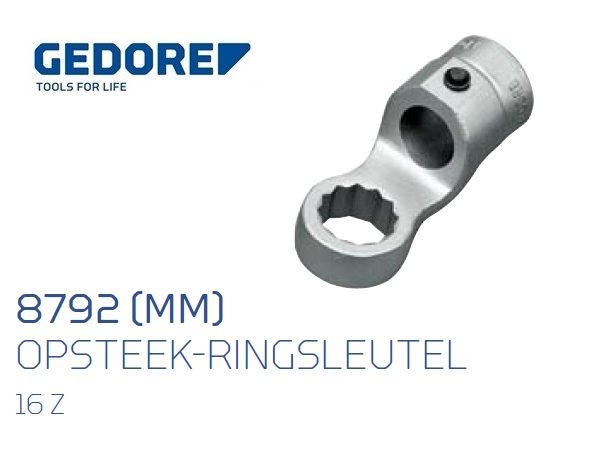 Gedore 8792.Opsteek ringsleutel 16 Z | dkmtools