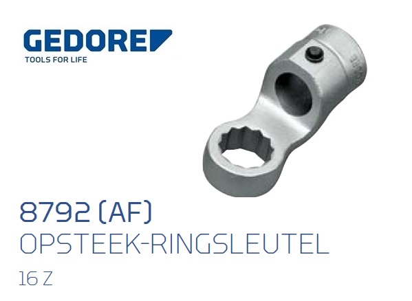 Gedore 8792.Opsteek ringsleutel 16 Z Inch | dkmtools