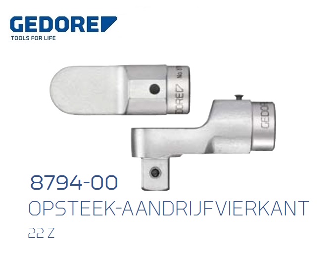 Gedore 8794.Opsteek aandrijfvierkant 22 Z | dkmtools