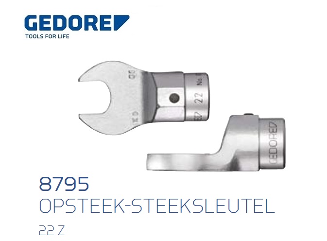 Gedore 8795.Opsteek steeksleutel 22 Z | dkmtools