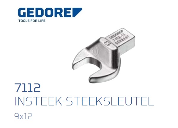 Gedore 7112.Insteek steeksleutel SE 9x12 | dkmtools