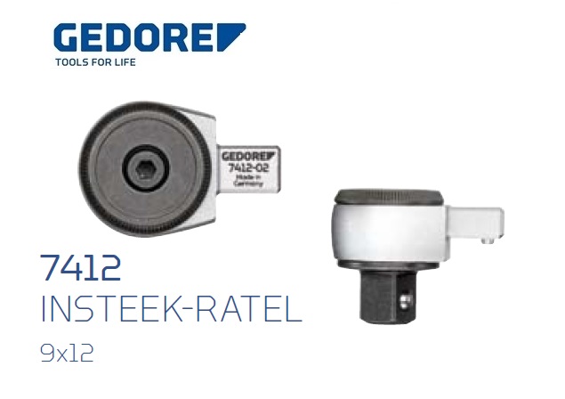 Gedore 7412.Insteek ratel SE 9x12 | dkmtools