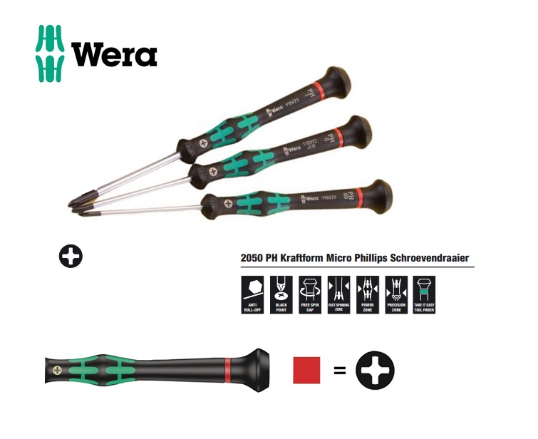 Wera 2050 PH Kraftform Schroevendraaier | dkmtools