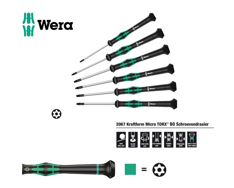 Wera 2067 Kraftform TORX BO Schroevendraaier | dkmtools