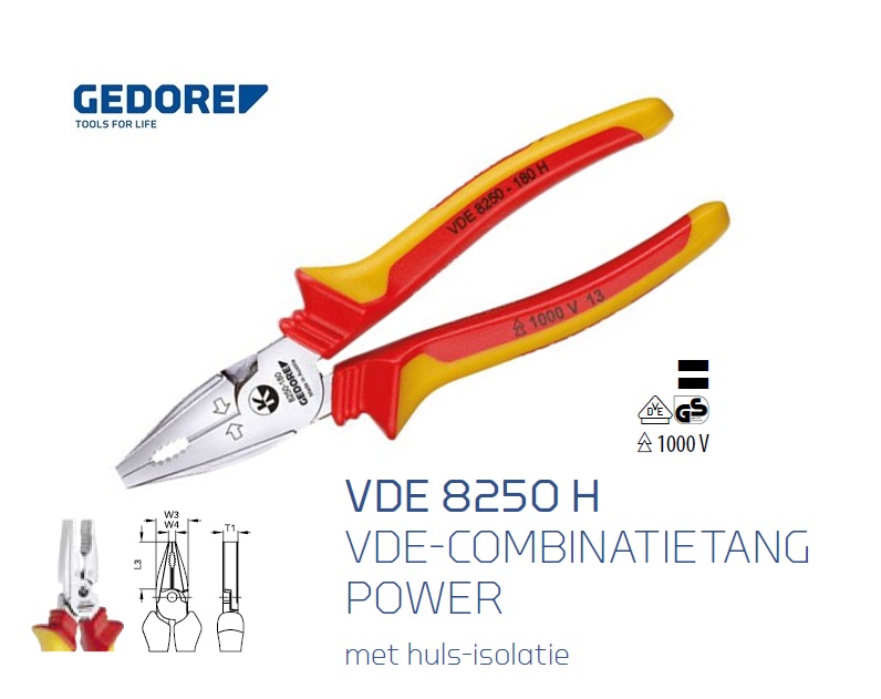 Gedore VDE 8250 H combinatietang | dkmtools