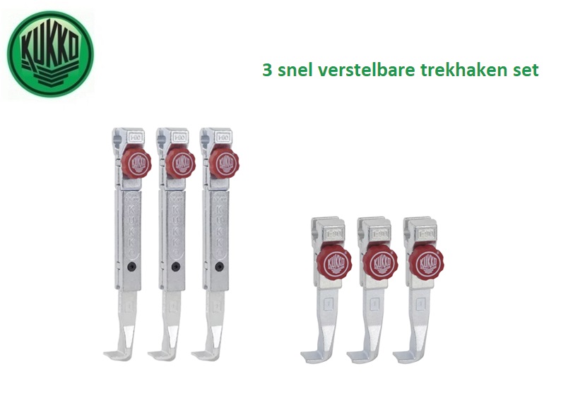 3 snel verstelbare trekhaken set | dkmtools