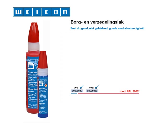 Borg- en verzegelingslak RAL 3000 | dkmtools