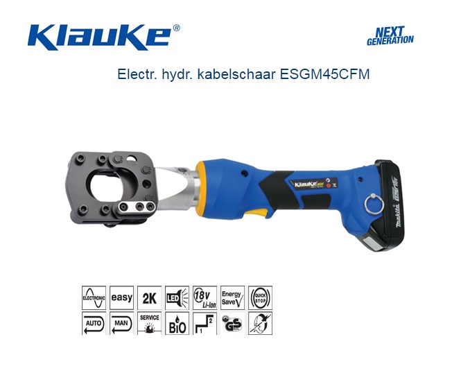 Klauke ESGM45CF Electrisch hydraulische kabelsch | dkmtools