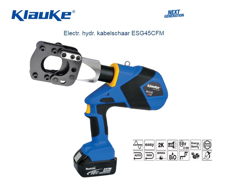 Klauke ESG45CFM Electrisch hydraulische kabelsch | dkmtools