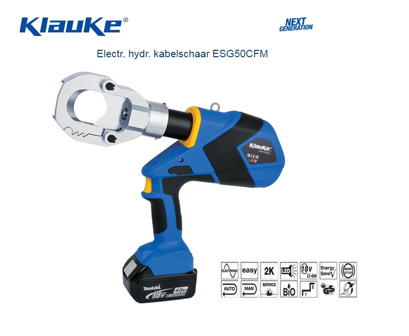 Klauke ESG50CFM Electrisch hydraulische kabelsch | DKMTools - DKM Tools