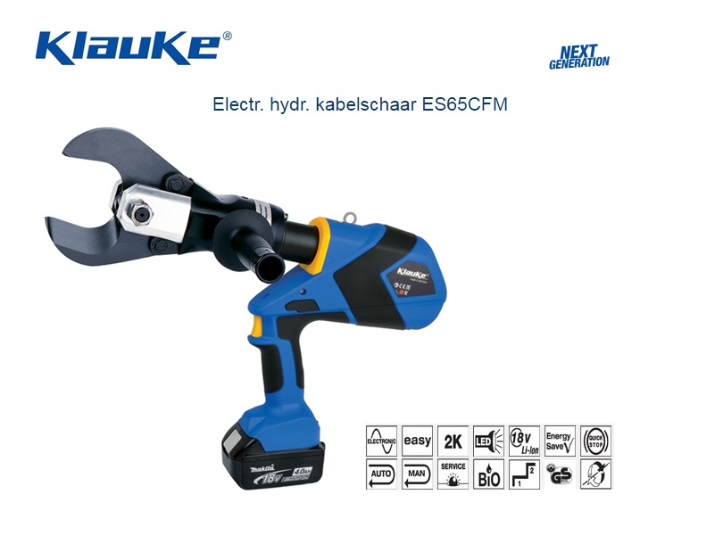 Klauke ES65CFM Electrisch hydraulische kabelsch | dkmtools