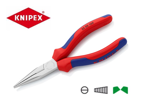 Knipex Platspitse tang met zijsnijder 25 05 | dkmtools