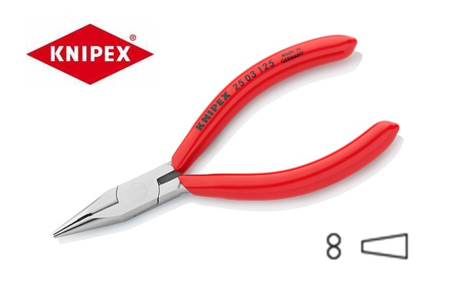 Knipex Platspitse tang met zijsnijder 25 03 | dkmtools