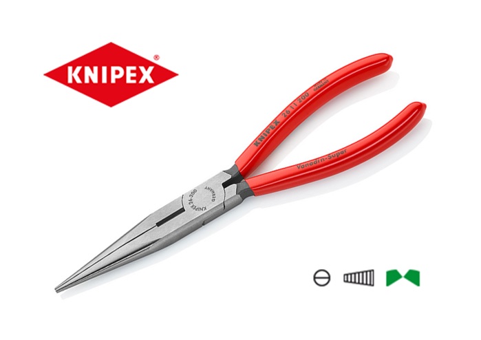 Platspitse tang met zijsnijder 200mm Knipex 26 12 200 | DKMTools - DKM Tools