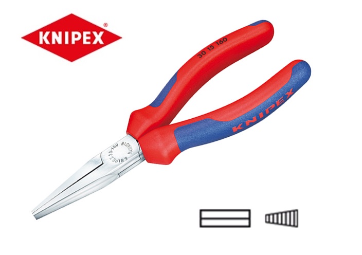 Knipex Langbektang met platte bek 30 15 | DKMTools - DKM Tools