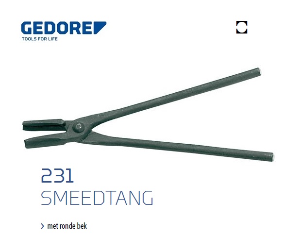 Gedore 231 Smeedtang met ronde bek | dkmtools