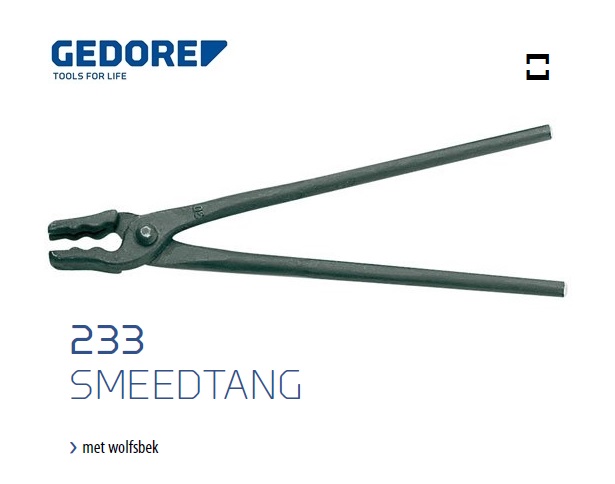 Gedore 233 Smeedtang met wolfsbek | dkmtools