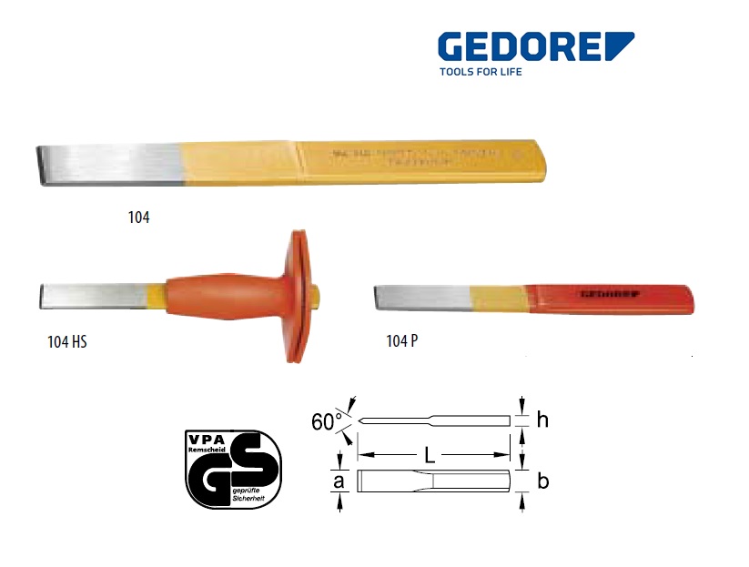 Gedore 104.Sleufbeitel | dkmtools