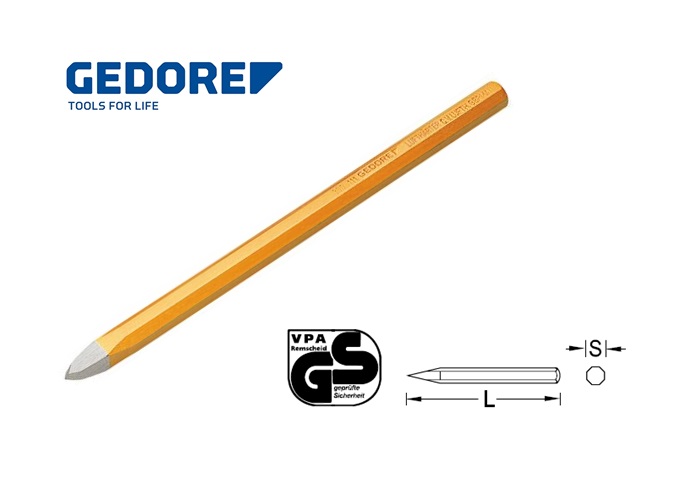 Gedore 111.Puntbeitel 8 kantig | dkmtools