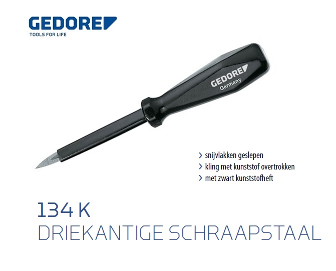 Gedore 134 K Driekantige schraapstaal | dkmtools