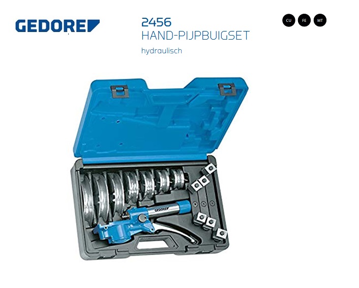 Gedore 2456 Hand-hydraulische pijpbuigset | dkmtools