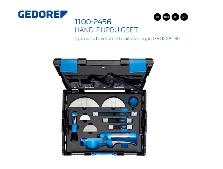 Gedore 1100-2456 Hand-hydraulische pijpbuigset | DKMTools - DKM Tools