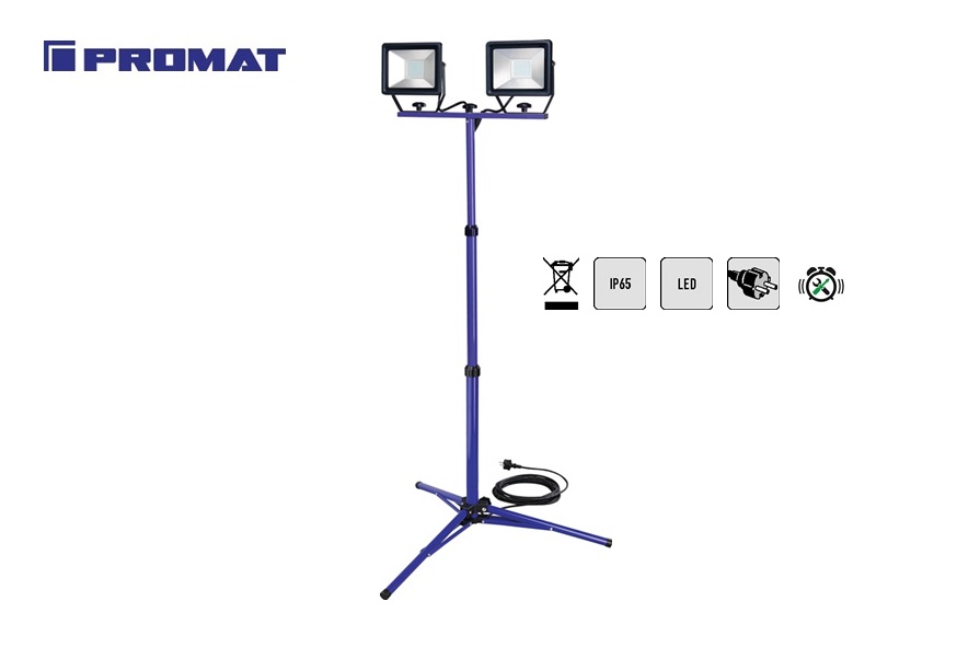 LED-schijnwerper met statief 2 x 50 W | DeKooij
