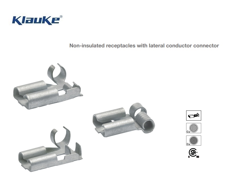 Vlaksteekhuls ongeïsoleerd geleiderconnector | dkmtools