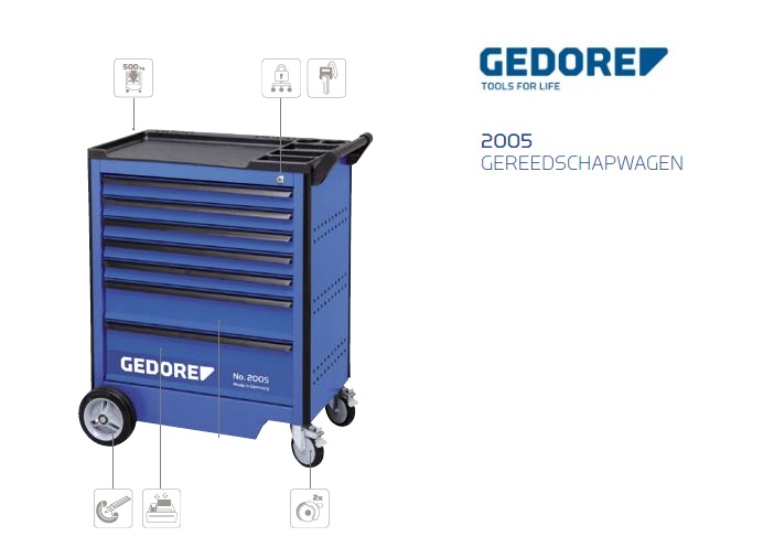 Gedore 2005.Gereedschapswagen | dkmtools