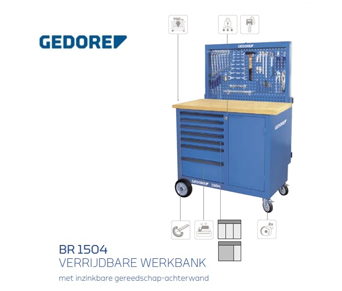 Gedore BR 1504.Verrijdbare werkbank | dkmtools