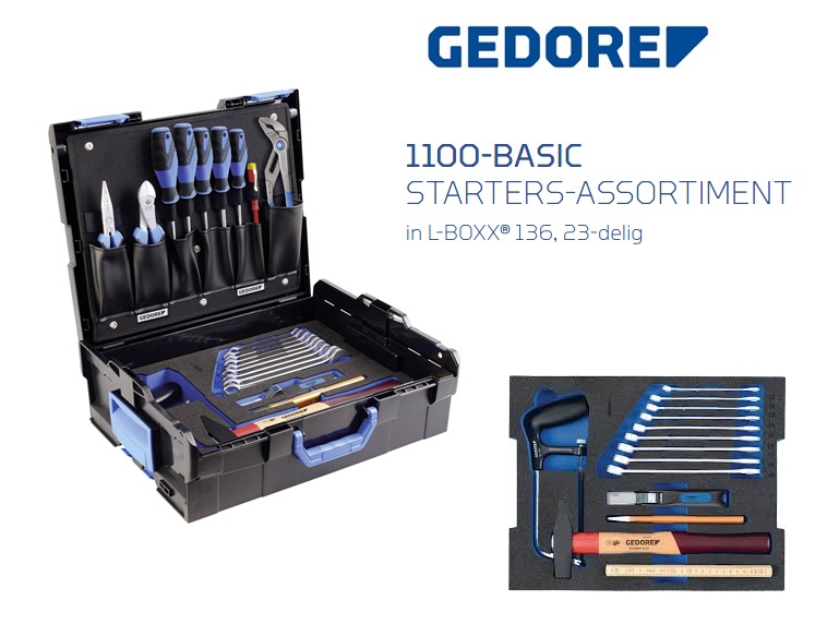 Gedore 1100-Basic Starters-assortiment in L-BOXX | dkmtools