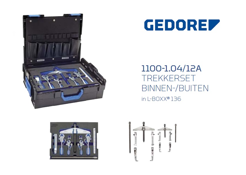 Gedore L-BOXX 1100-1.04-12A Trekkerset | dkmtools