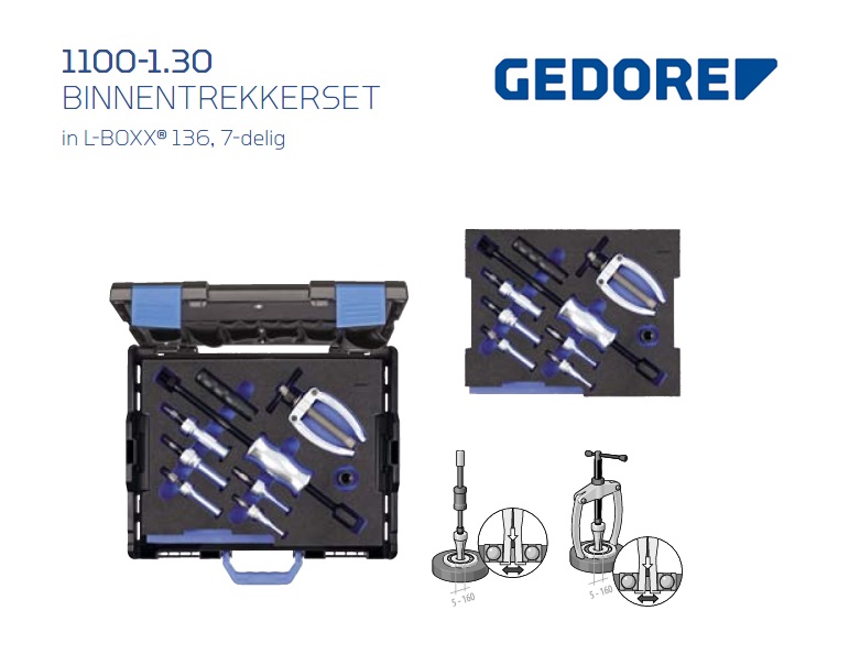 Gedore L-BOXX 1100-1.30 Binnentrekkerset | DeKooij