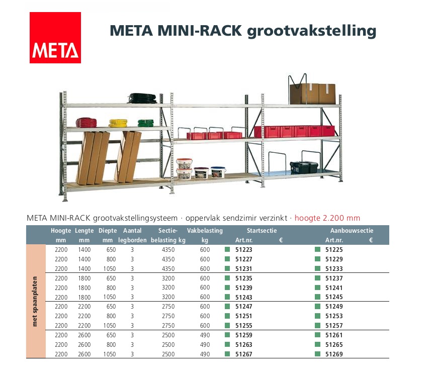 Meta Mini rack 2200mm | dkmtools