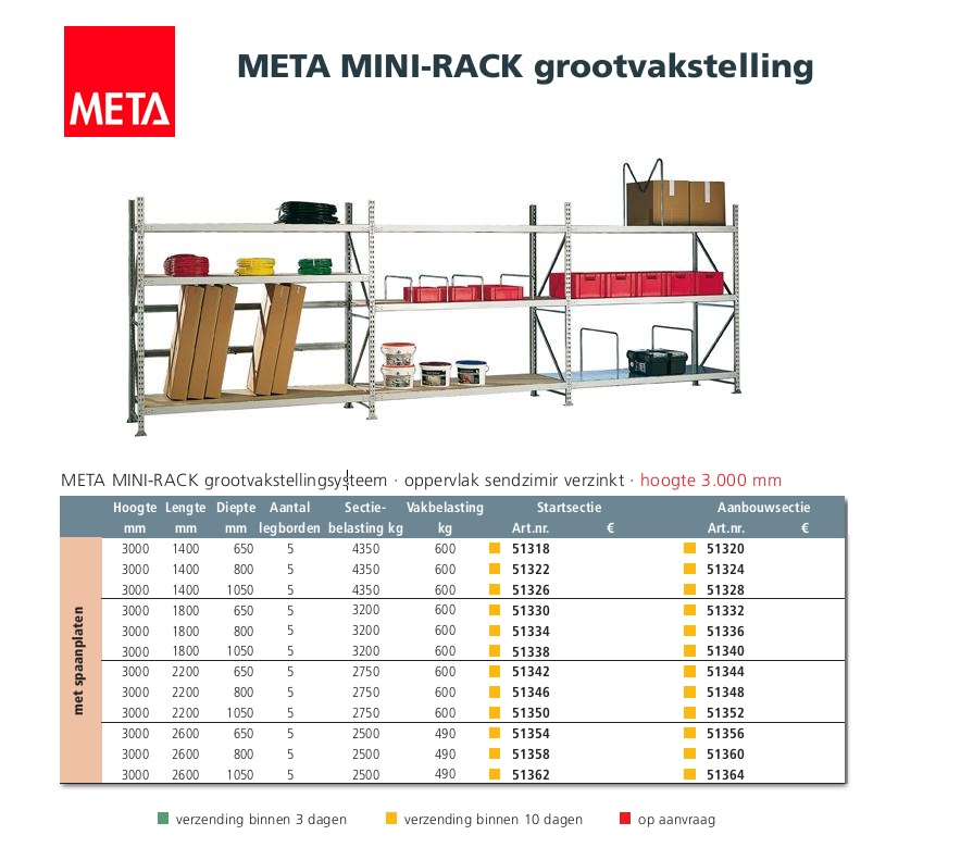 Meta Mini rack 3000mm | dkmtools