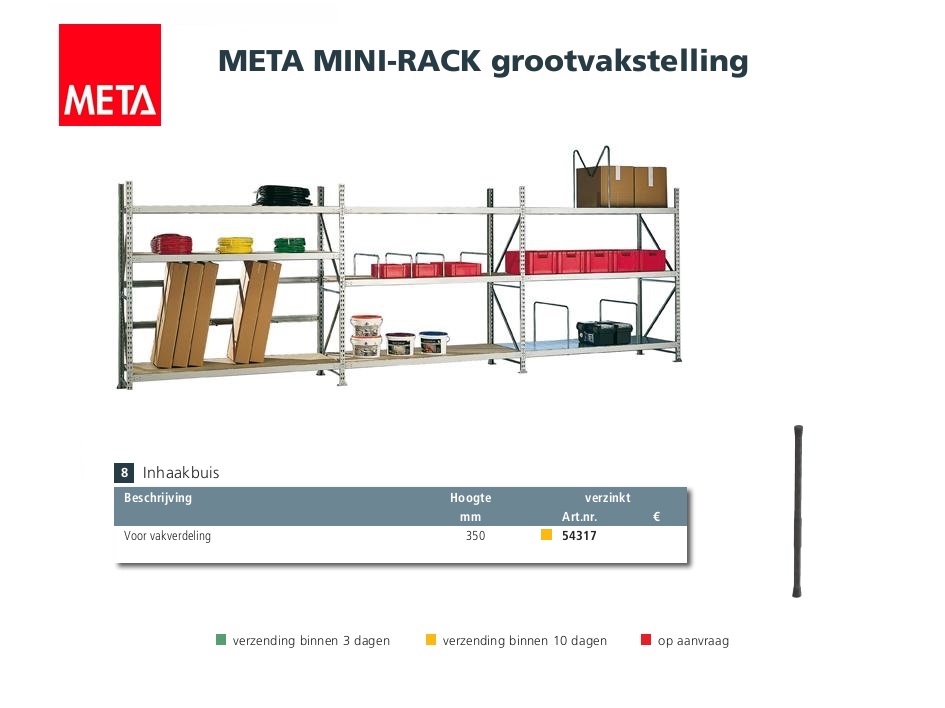 Meta Mini rack Inhaakbuis | dkmtools