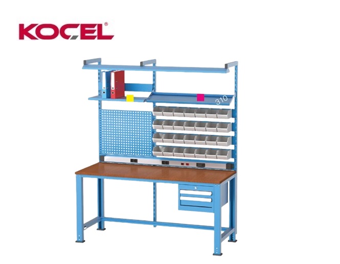 Fluorescerende werkbank 2 lades gereedschapswand | dkmtools