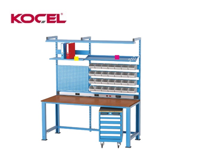 Fluorescerende werkbank 5 lades gereedschapswand | dkmtools