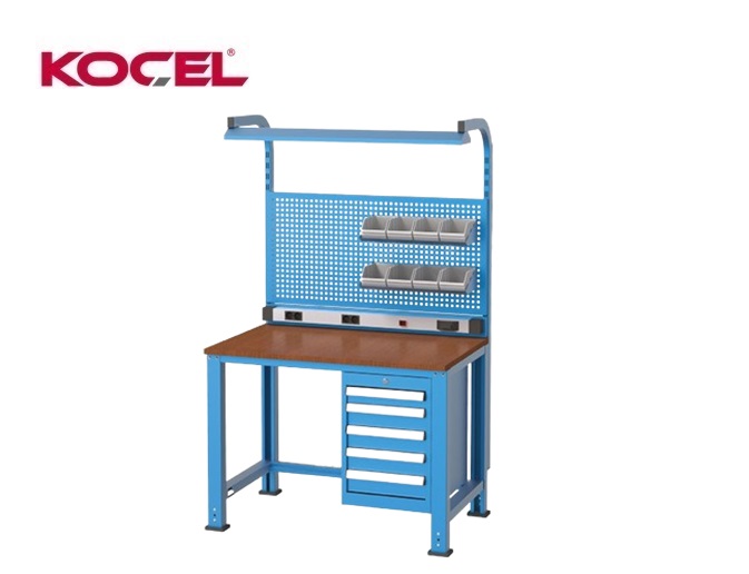 Fluorescerende werkbank 5 lades gereedschapswand | dkmtools